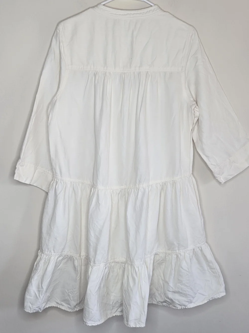 Apiece Apart White Tiered Cotton Dress Minimalist Boho Summer Casual